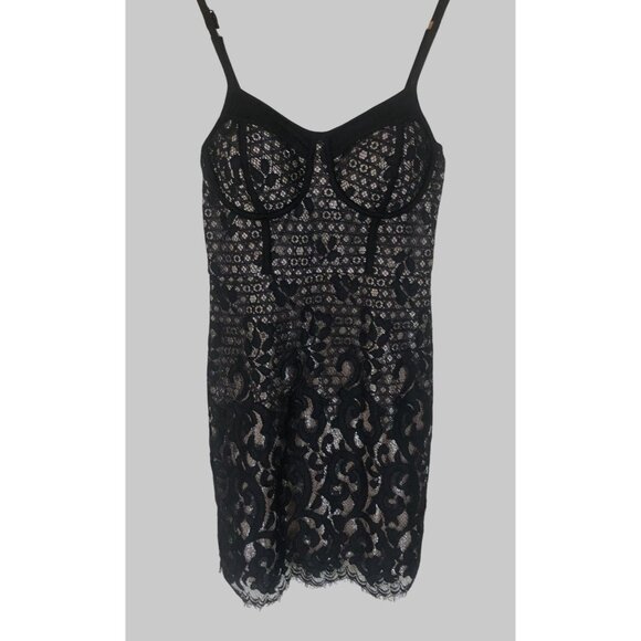 Guess Dresses & Skirts - Guess Black Lace Bustier Mini Dress Womens S Date Night Evening Cocktail Party